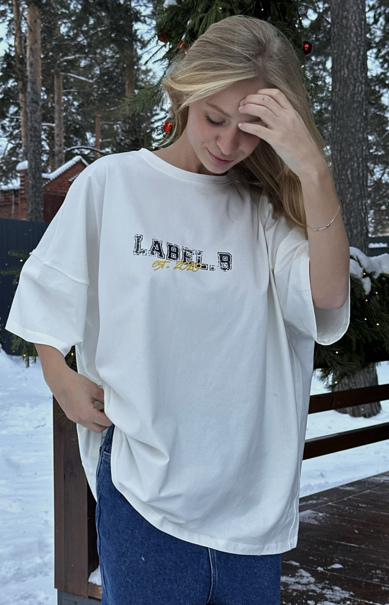 Футболка объемная HB WHITE Label .B, цвет: WHITE, Tp.04.5.0139.0825HB купить онлайн