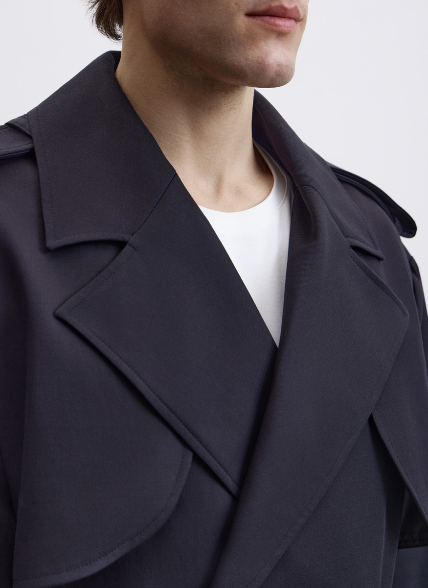 Тренч свободного кроя удлинённый ALL WE NEED, цвет: Черный, 2603M5201-01 купить онлайн