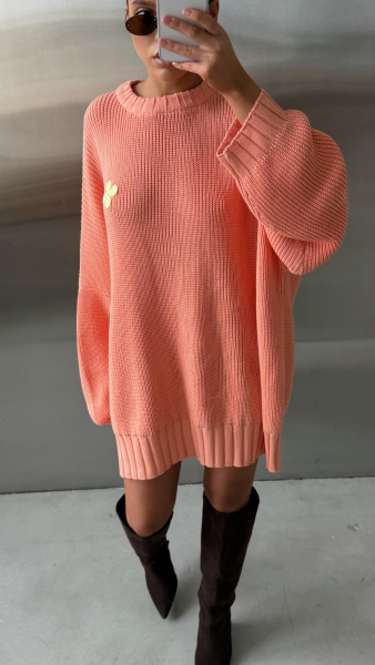 Джемпер объемный вязаный Label .B, цвет: розовый Kn.02.6LP | новая ресейл коллекция купить онлайн