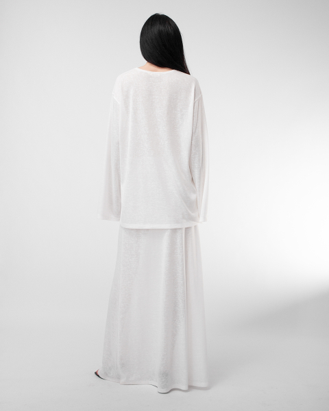 Лонгслив oversize из вискозы ASYA SEMYONOVA, цвет: WHITE, 00-00002173 купить онлайн