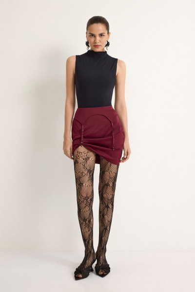 Атласная юбка TOPTOP, цвет: Бордовый, TT.070.18406.330 купить онлайн