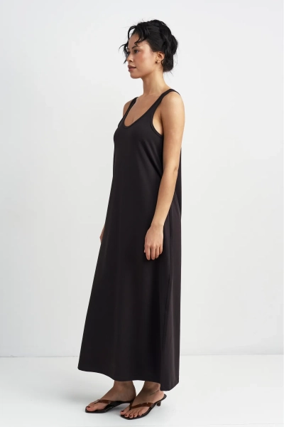 Платье-майка из кулирки Erist store, цвет: шоколадный, НФ-00003611 купить онлайн