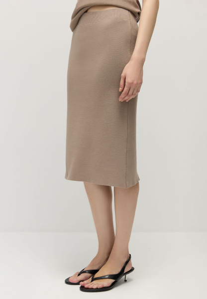 Юбка миди из вискозы AROUND, цвет: Серо-бежевый, 2725_42V01 купить онлайн