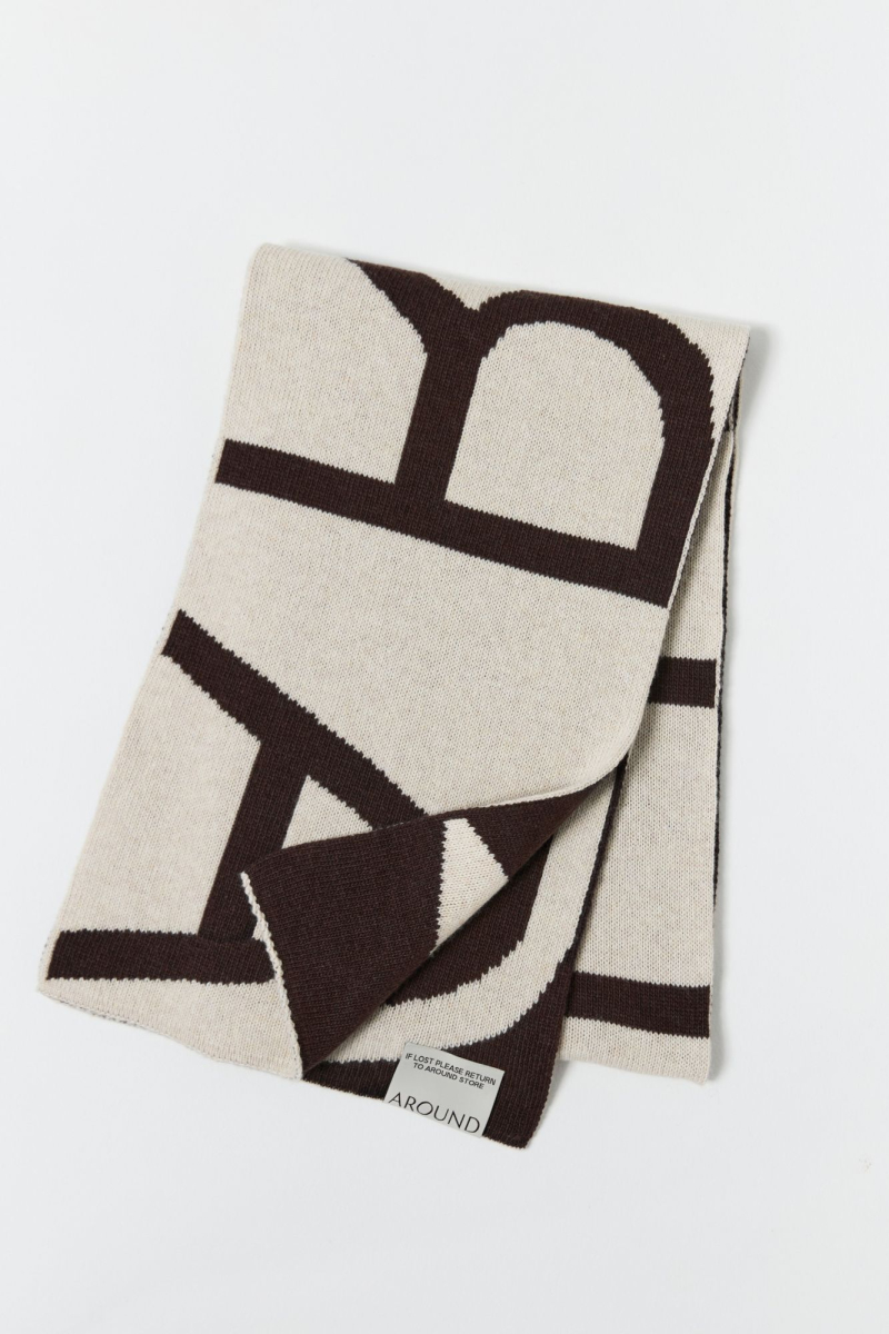 Шарф AROUND AROUND, цвет: темно-коричневый 1212_14C23 купить онлайн