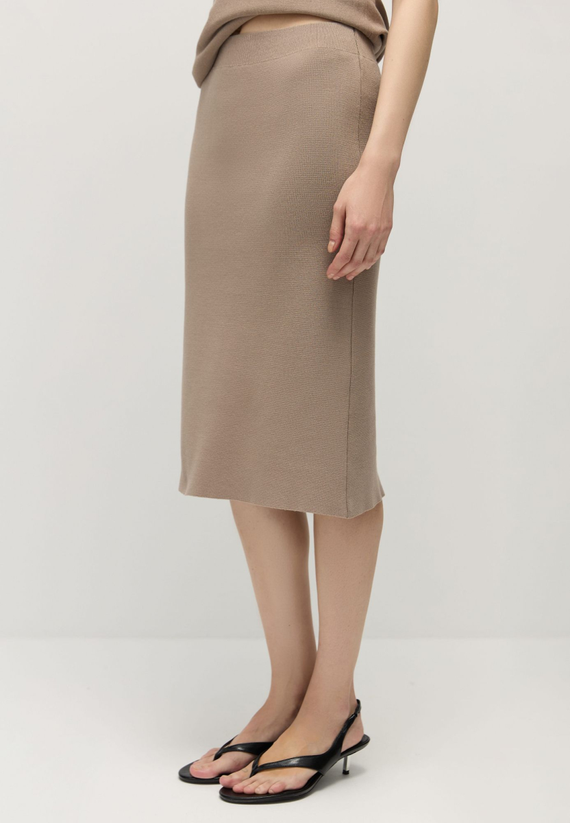 Юбка миди из вискозы AROUND, цвет: Серо-бежевый, 2725_42V01 купить онлайн