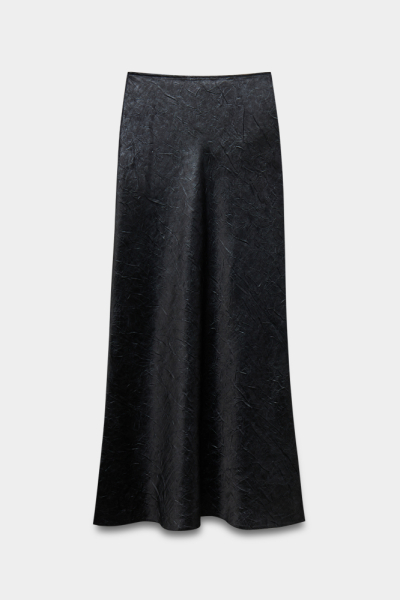 Юбка из сатина с металлическим эффектом