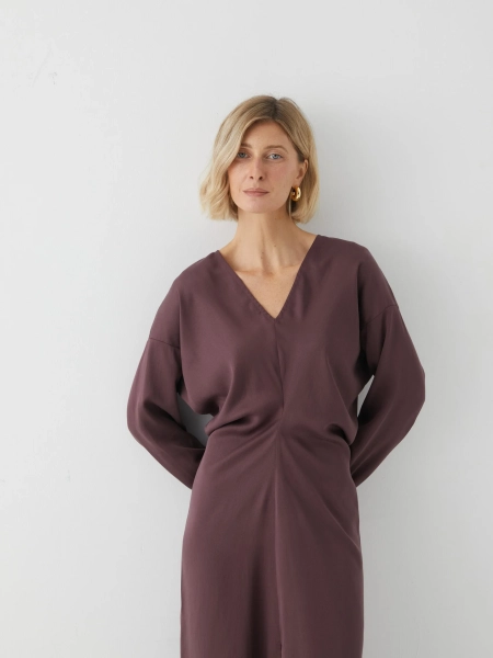 Платье со складкой Marou, цвет: фиолетовый,  купить онлайн