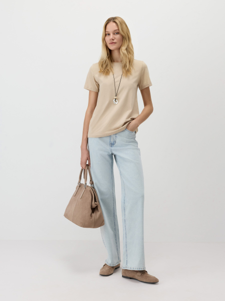 Базовая футболка Conso, цвет: бежевый,  купить онлайн