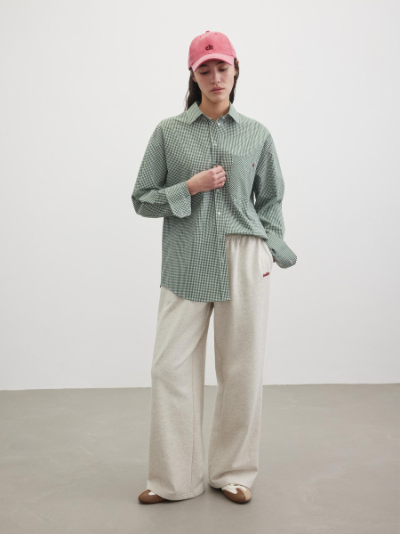 Рубашка в клетку Chaika, цвет: зеленый, SS26BL03-180 купить онлайн