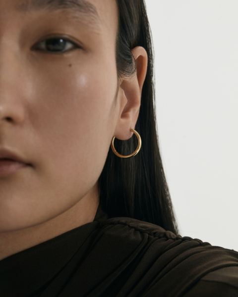 Базовые хупы в золотом покрытии Ede Darkrain, цвет: позолота, LS3028 купить онлайн