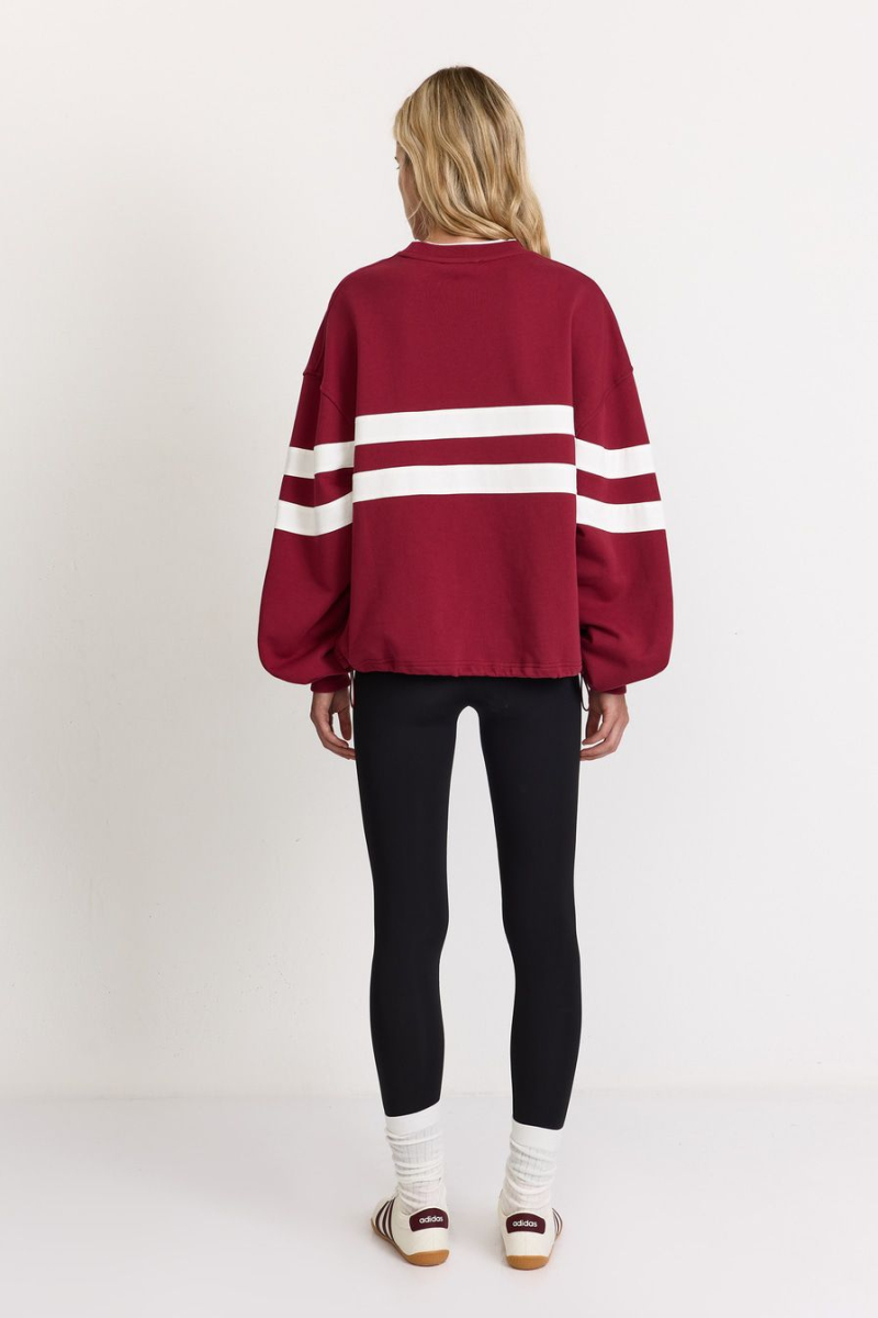 Свитшот из 100% хлопка TOPTOP, цвет: бордовый с принтом, TT.053.17778.331 купить онлайн