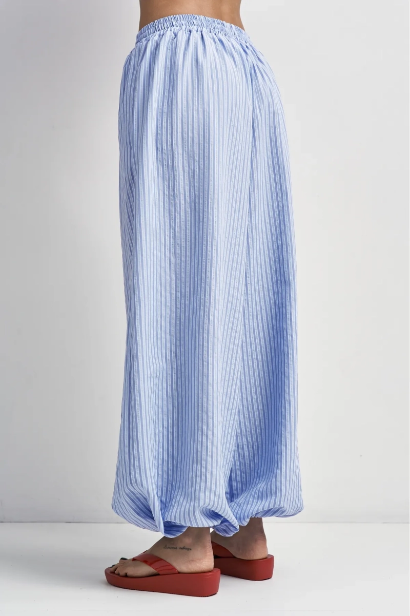 Брюки-алладины в полоску в цвете Голубой Erist store, цвет: голубой, НФ-00003516 купить онлайн