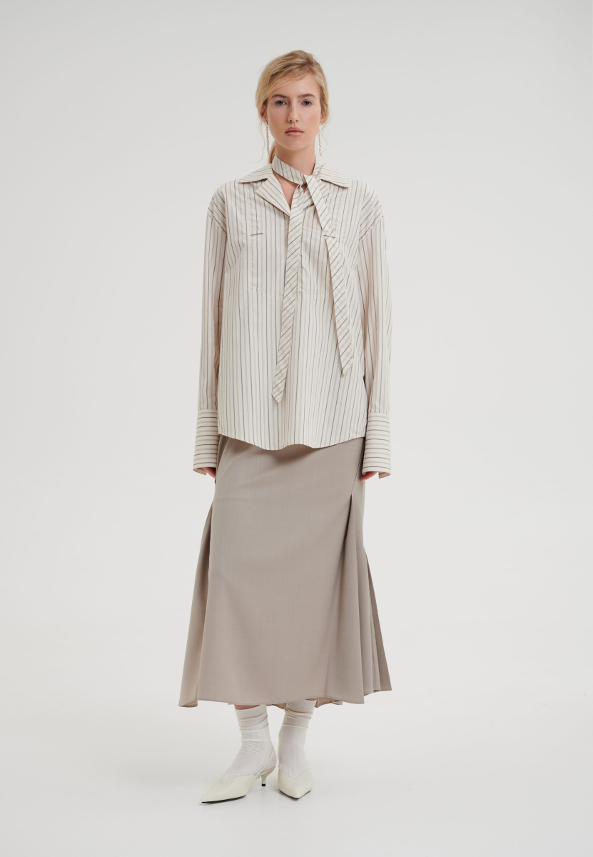 Рубашка в полоску CHUBA, цвет: бежевый, НФ-00000994 купить онлайн