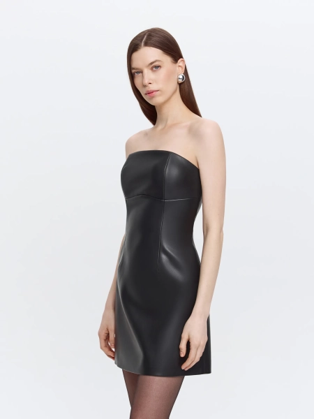Платье из экокожи ANNA PEKUN, цвет: Черный, 20.2632.900 купить онлайн