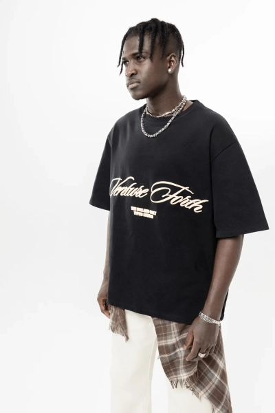 Футболка Black "venture forth T-Shirt" types, цвет: Черный,  купить онлайн