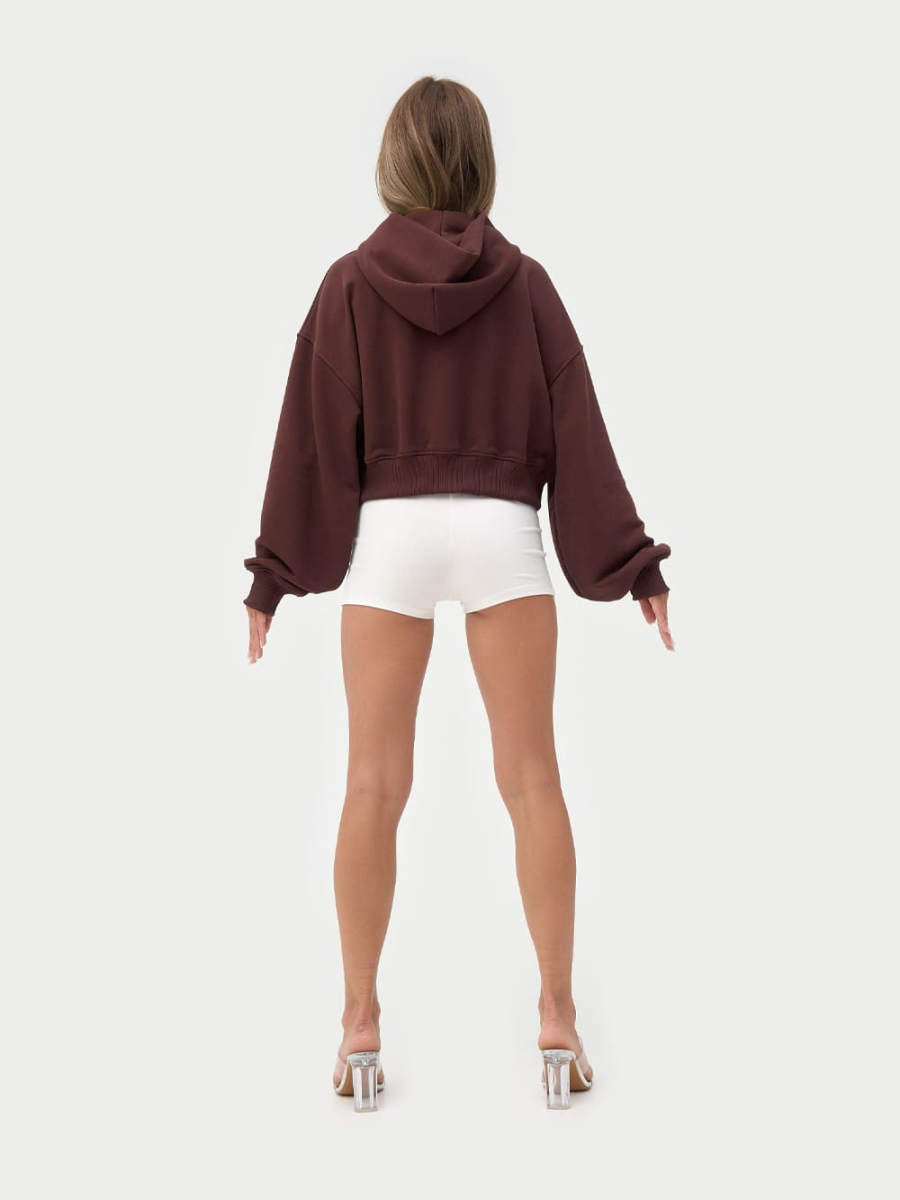 Худи на молнии ONSI, цвет: шоколад,  купить онлайн