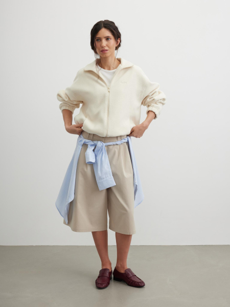 Толстовка из флиса с вышивкой Chaika, цвет: молочный, SS26HO05-01 купить онлайн