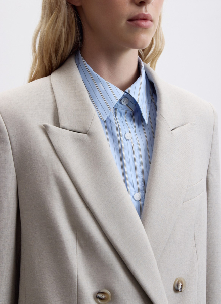 Жакет двубортный ALL WE NEED, цвет: Серо-бежевый, 2604W1204-12 купить онлайн