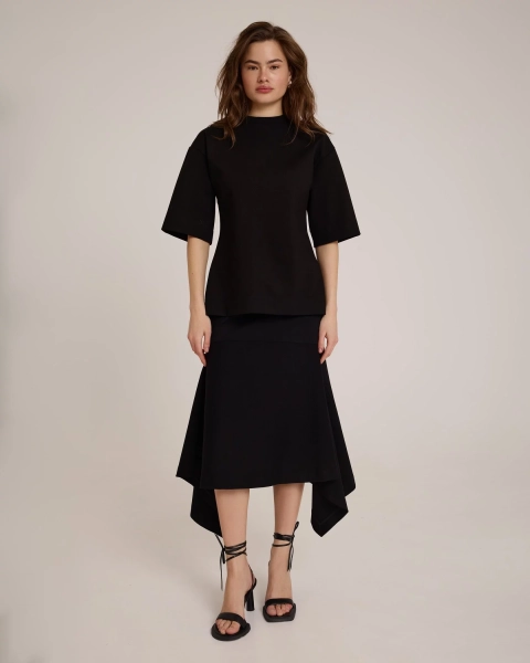 Блуза из джерси BLACK Anmuse, цвет: Черный, BL25S142-BLC купить онлайн