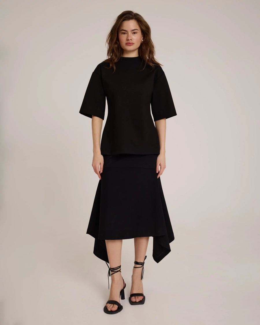 Блуза из джерси BLACK Anmuse, цвет: Черный, BL25S142-BLC купить онлайн