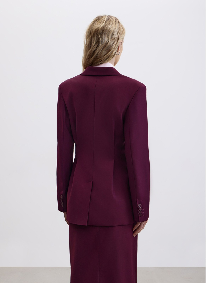 Жакет приталенный ALL WE NEED, цвет: Бордовый, 2604W1257-019 купить онлайн