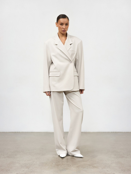 Классический пиджак в полоску ANOTHER SELECT, цвет: серый, 00092 купить онлайн