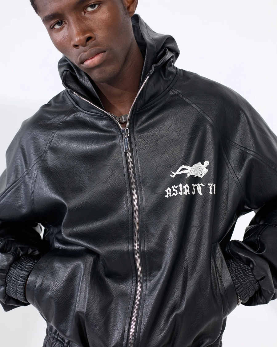 Худи NTI LEATHER ZIP BLACK ASIA ST 71, цвет: Черный, Ast71.NTI-hood-leather-bl купить онлайн