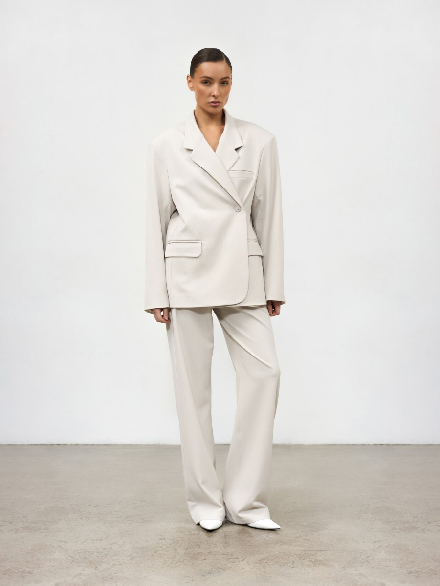 Классические брюки в полоску ANOTHER SELECT, цвет: серый, 00093 купить онлайн