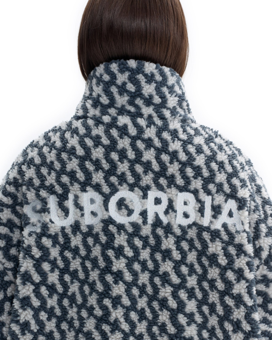 Бомбер Паттерн укороченный Suborbia, цвет: серый, 006925 купить онлайн