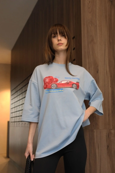 Футболка CAR blue issju, цвет: голубой, 4280 со скидкой купить онлайн