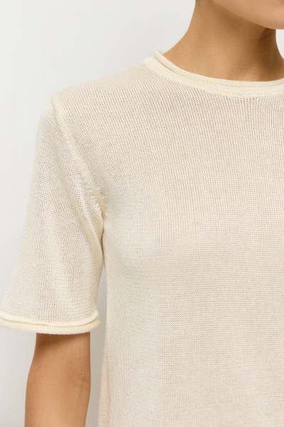 Джемпер-футболка из вискозы с хлопком AROUND, цвет: бежевый, 219_131VC01 купить онлайн