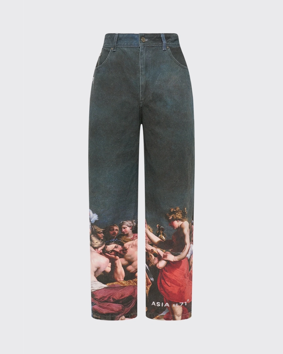 Джинсы с принтом ASIA ST 71, цвет: серый, Ast71.AU-jeans-Abraham купить онлайн
