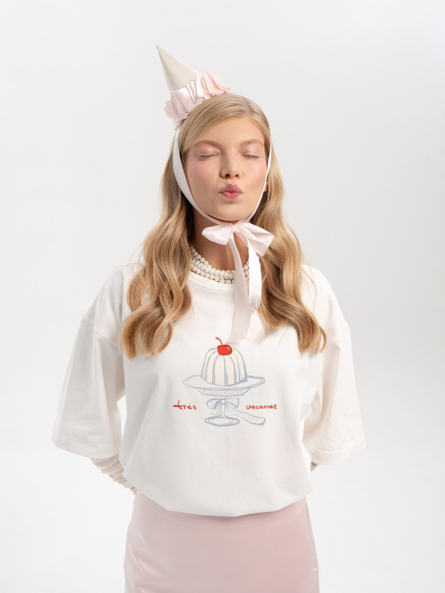 Футболка Сake TRES, цвет: молочный, НФ-00002615 купить онлайн