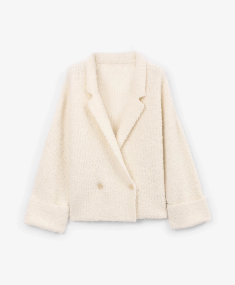 Кардиган вязаный оверсайз GLVR, цвет: молочный, 225G33GAC3501 купить онлайн