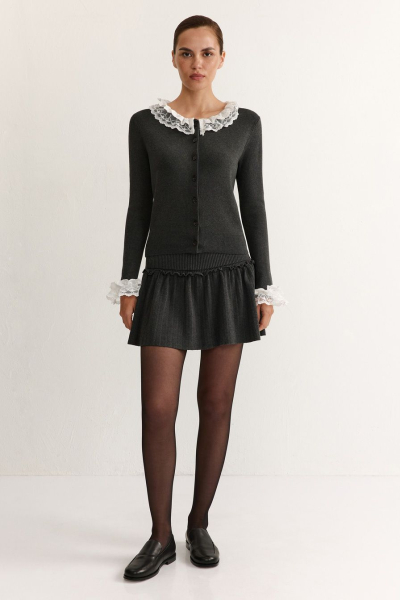 Кардиган из смесовой вискозы TOPTOP, цвет: серый, TT.051.17946.800 купить онлайн