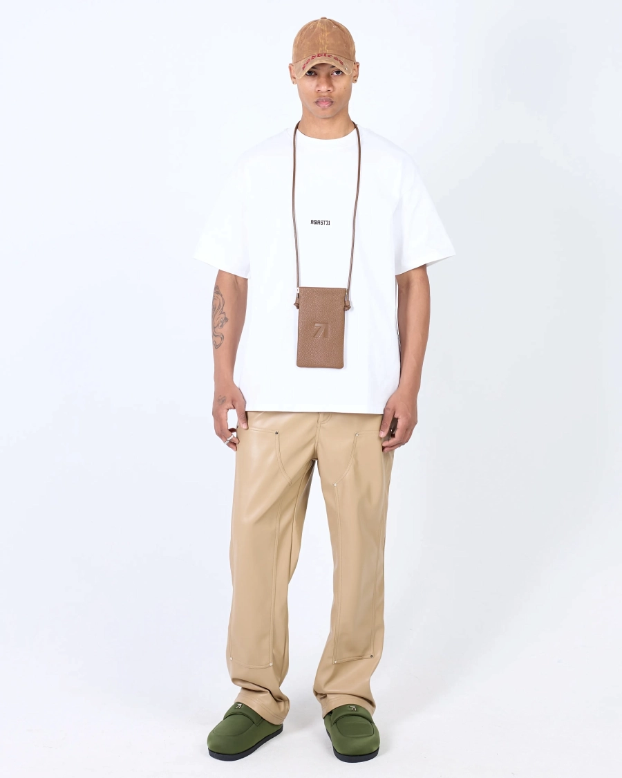 Брюки Cowboy leather beige