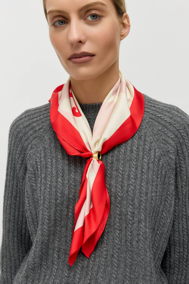 Платок с принтом AROUND, цвет: розовый 187_09PS01 купить онлайн