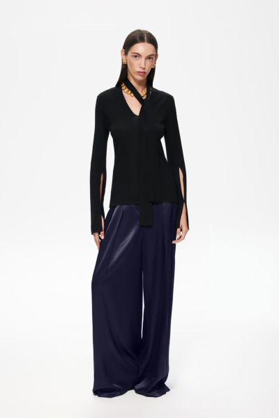 Джемпер из тонкой шерсти с бантом DREAMS BY ALENA AKHMADULLINA, цвет: Черный, 225104140304292/103000 купить онлайн