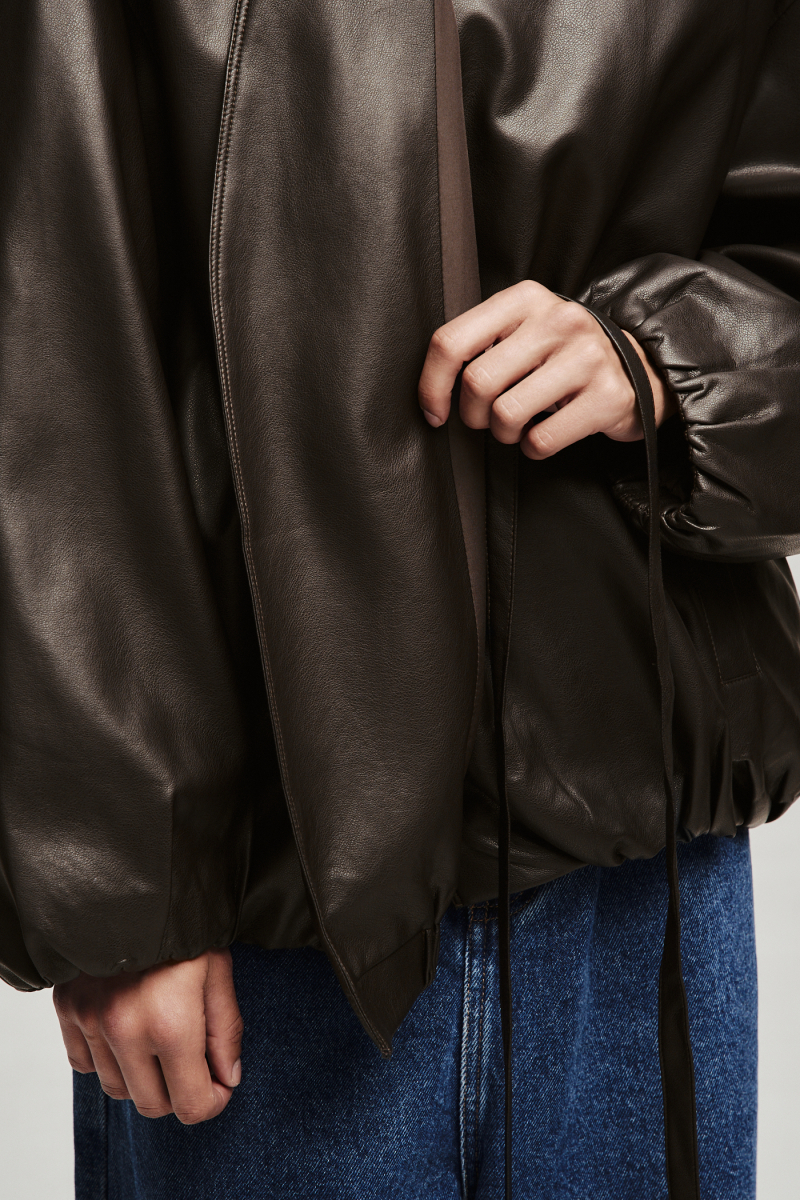 Куртка из экокожи Label .B, цвет: коричневый, Jc.43.4.CH.BRN купить онлайн