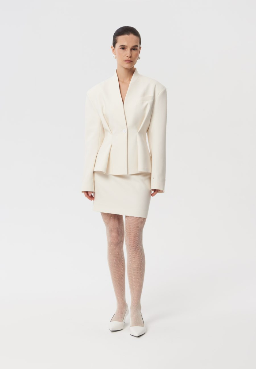 Жакет с мехом "Secret" CHUBA, цвет: молочный,  купить онлайн