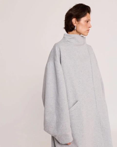 Пальто из трикотажа GRAY Anmuse, цвет: серый, TRCH25W146-GR-1 купить онлайн