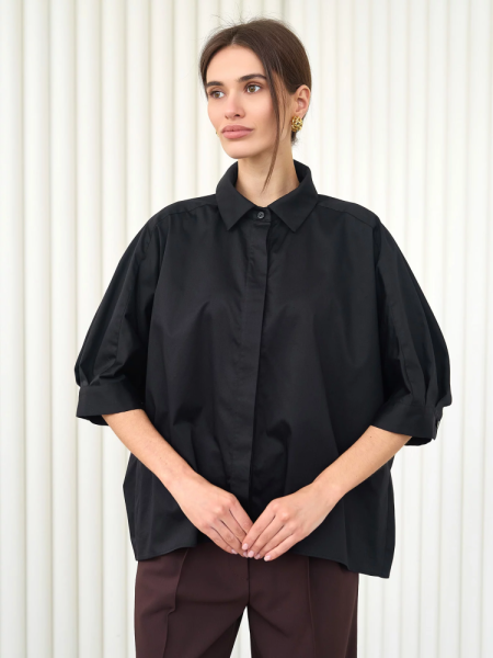 Рубашка оверсайз с коротким рукавом