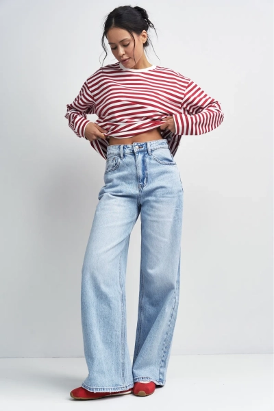 Джинсы трубы Erist store, цвет: голубой, НФ-00003433 купить онлайн