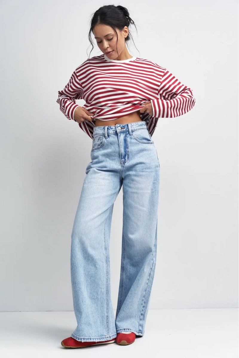 Джинсы трубы Erist store, цвет: голубой, НФ-00003433 купить онлайн