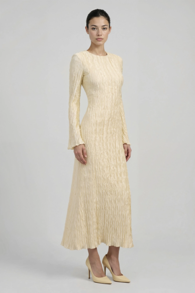 Платье плиссе с открытой спинкой