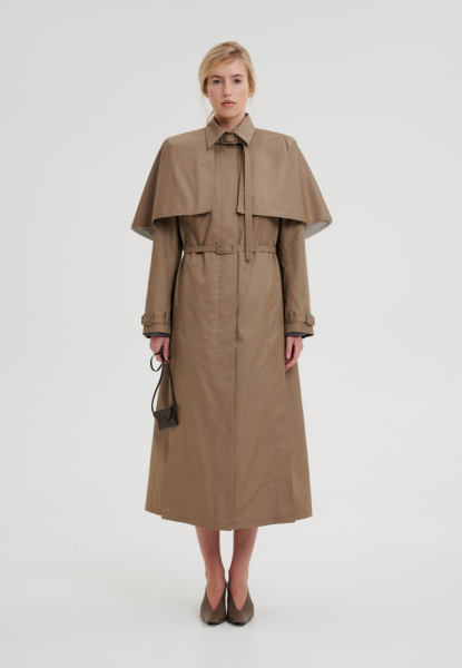 Тренч со съемным кейпом