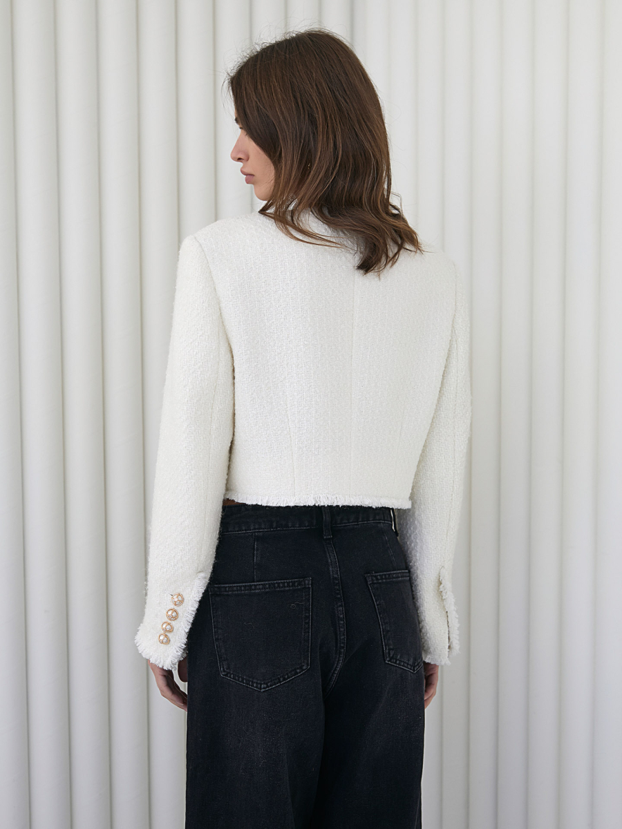 Жакет в стиле Шанель I.B.W., цвет: молочный, № 23.1 купить онлайн