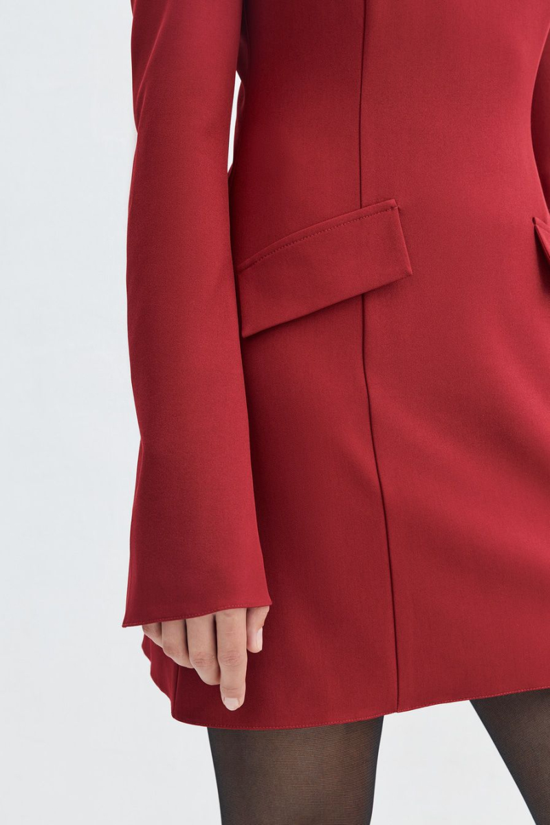 Платье с декоративными клапанами TOPTOP, цвет: красный, TT.010.16946.320.03891 купить онлайн