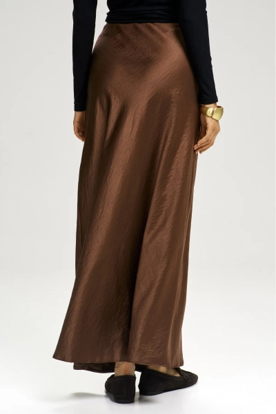 Юбка-годе атласная Tobacco Erist store, цвет: коричневый, НФ-00003080 купить онлайн