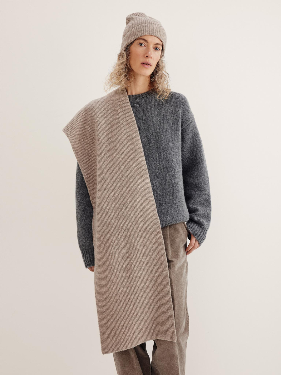 Шарф кашемировый Chaika, цвет: коричневый SF-16 купить онлайн